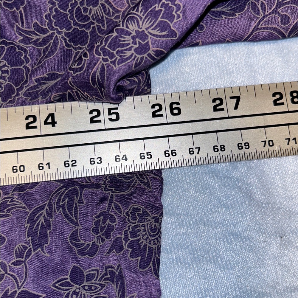 Denim & Co. 1X Floral Print Button Down Collared Blouse Cotton Polyester New - Picture 14 of 16